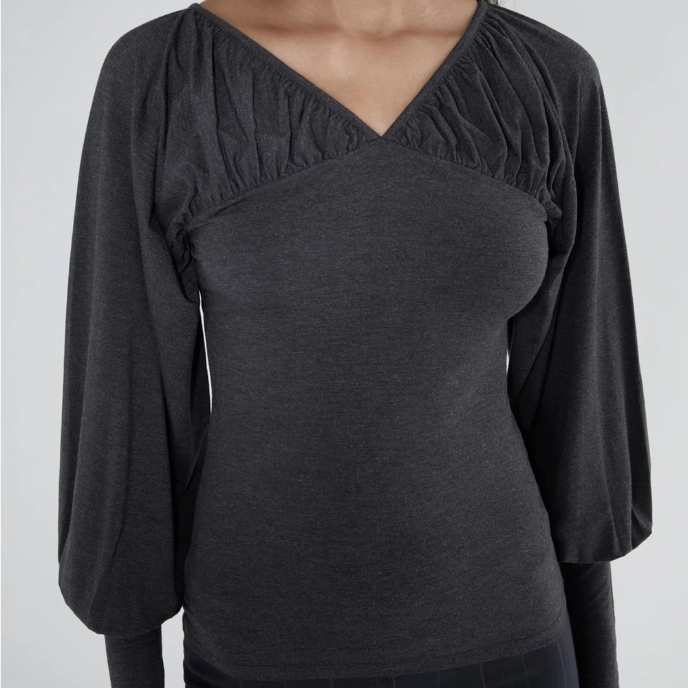 Paloma wool Tapioca ruched long sleeve blouse